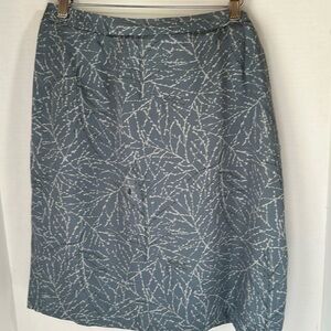 J crew gray 100% silk skirt size 12